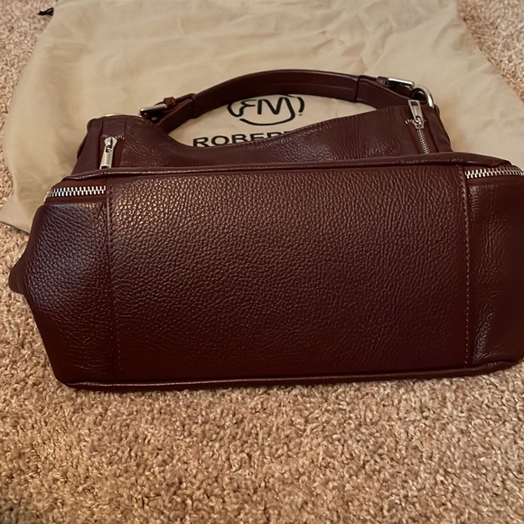 Burgundy bag. Roberta M. Leather. - Picture 3 of 7